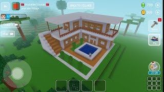 BLOCK CRAFT 3D | How to Build a Large Modern House Tutorial (Easy) #114 screenshot 2