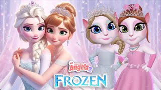 My talking angela 2 || Frozen || Elsa VS Anna || cosplay screenshot 4