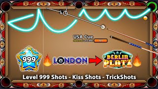 8 Ball Pool - Level 999 Trickshots in LONDON to BERLIN with USA CUE Level MAX - GamingWithK screenshot 5