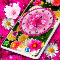 Flower Blossoms Spring Clock on IndiaGameApk