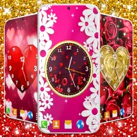 Love Hearts Clock Wallpaper on IndiaGameApk