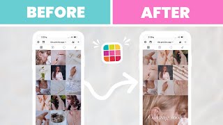 🍦 INSTAGRAM FEED IDEA: Soft & Creamy theme ✨💭 Step-by-Step tutorial ✨🧩 with Special Puzzle Grid screenshot 1