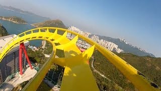 Hair Raiser Roller Coaster POV Ocean Park Hong Kong B&M Floorless On-Ride screenshot 3