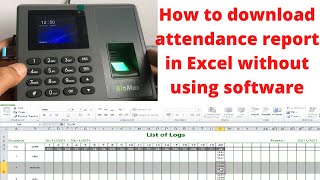 How to download attendance report in excel without software | Download Report in Pen drive | BioMax screenshot 3