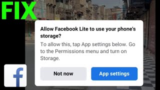 Allow facebook to use your phone's storage - Facebook lite photo not save in gallery - FIX screenshot 2