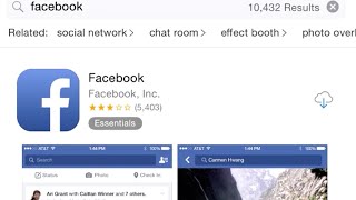 Facebook for iPhone: Downloading the App screenshot 1