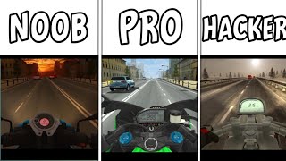 NOOB vs PRO vs HACKER - Traffic Rider screenshot 5