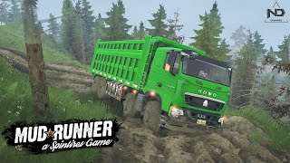 MudRunner - Thử Lái Xe Tải HOWO 4 Chân Leo Đường Núi Quanh Co screenshot 2