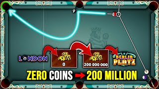 8 ball pool - From ZERO Coins to 200M Coins - LONDON to BERLIN - 8 Ball Pool - GamingWithK screenshot 2