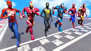 TEAM IRONMAN VS TEAM SPIDER-MAN | Running Challenge #4 (Funny Contest) - GTA V Mods screenshot 5