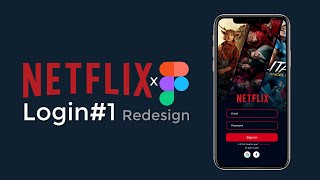 Netflix Mobile App Redesign with Figma : Login #1 screenshot 2