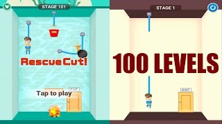 Rescue Cut - Rope Puzzle Level 1-100 Gameplay screenshot 5