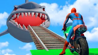 Spider Man Car Racing Challenge Bike Shark Pit Obstacles Run Competitive screenshot 3