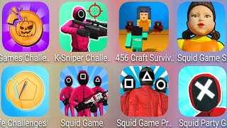 K-Games Challenge,K-Sniper Challenge,456 Craft Survival,Squid Game Survival Master,Squid Party Game screenshot 1