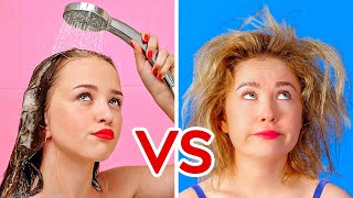 SHORT HAIR VS LONG HAIR PROBLEMS || Funny Awkward Situations by 123 GO! screenshot 5