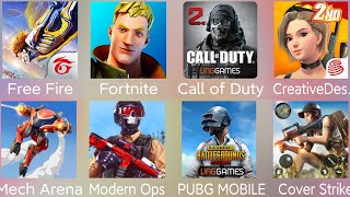 PUBG MOBILE,Free Fire,Fortnite,Creative Destruction,Call of Duty,Cover Strike,Modern Ops,Mech Arena screenshot 3