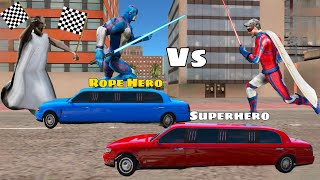 Rope Hero Vs Superhero Limousine Car Race in Rope Hero Vice Town Gta V screenshot 1