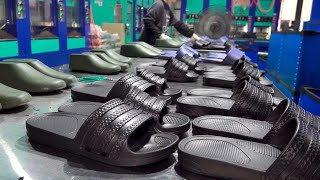 Interesting Slide Sandal Mass Production Process. EVA Slippers Manufacturing Factory screenshot 3