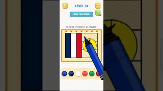 Flag Painting Puzzle Level 31 Draw New Caledonia Solution screenshot 4