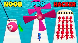 NOOB vs PRO vs HACKER - Fun Race 3D screenshot 2