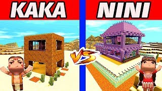 Miniworld KAKA vs NINI SAVAGES BASE DEFENSE CHALLENGE in Miniworld /Animation screenshot 3