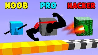 NOOB vs PRO vs HACKER - Draw Climber screenshot 1
