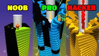 Stack Smash Gameplay - NOOB vs PRO vs HACKER (iOS/Android) screenshot 3