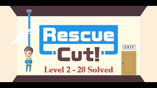 Rescue Cut - Rope Puzzle  | Level 2 - 20 | Walk-through | Solved screenshot 5