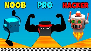 NOOB vs PRO vs HACKER - Draw Climber screenshot 2