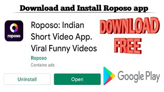 How to Download and Install Roposo app | Download Roposo for free on Android | Techno Logic | 2021 screenshot 4