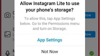 How To Fix Allow Instagram Lite to use your phone's storage problem solve in Instagram Lite App screenshot 2