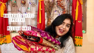Banarasee Saree Haul From @Meesho | @MeeshoIndonesia Saree Haul For Upcoming Festivities & Wedding Season screenshot 2