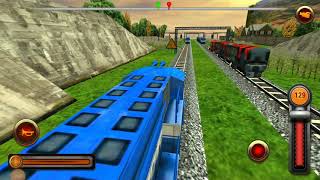 トレインレーシングゲーム 3Dは、2人のプレイヤーがリアルタイムで遊べるマルチプレイヤーレーシングアクションです screenshot 1